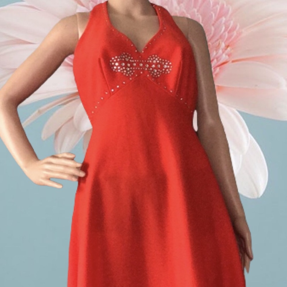 70s Vintage Maxi Dress with Rhinestones